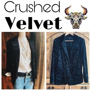 Velvet Jacket Crushed Black